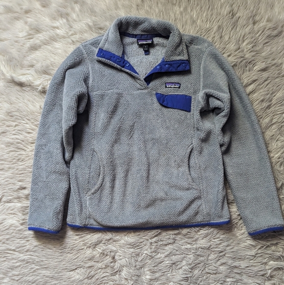 Patagonia Women's Snap T Pullover in Gray and Blue - Picture 3 of 16